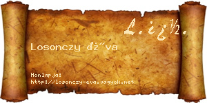 Losonczy Éva névjegykártya