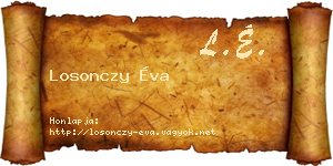 Losonczy Éva névjegykártya